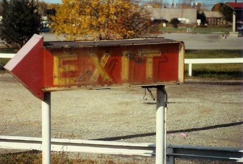 Troy Drive-In Theatre - Exit Sign From Jim